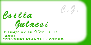 csilla gulacsi business card